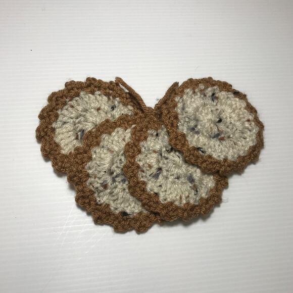 NWT Multicolor Handmade Crocheted Facial Scrubbies by Dawny Set of 4 - Picture 1 of 3